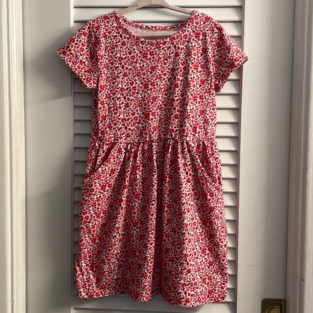 Cat & Jack Casual Floral Dress Short Sleeves w/Pockets 6/6X Excellent Like New